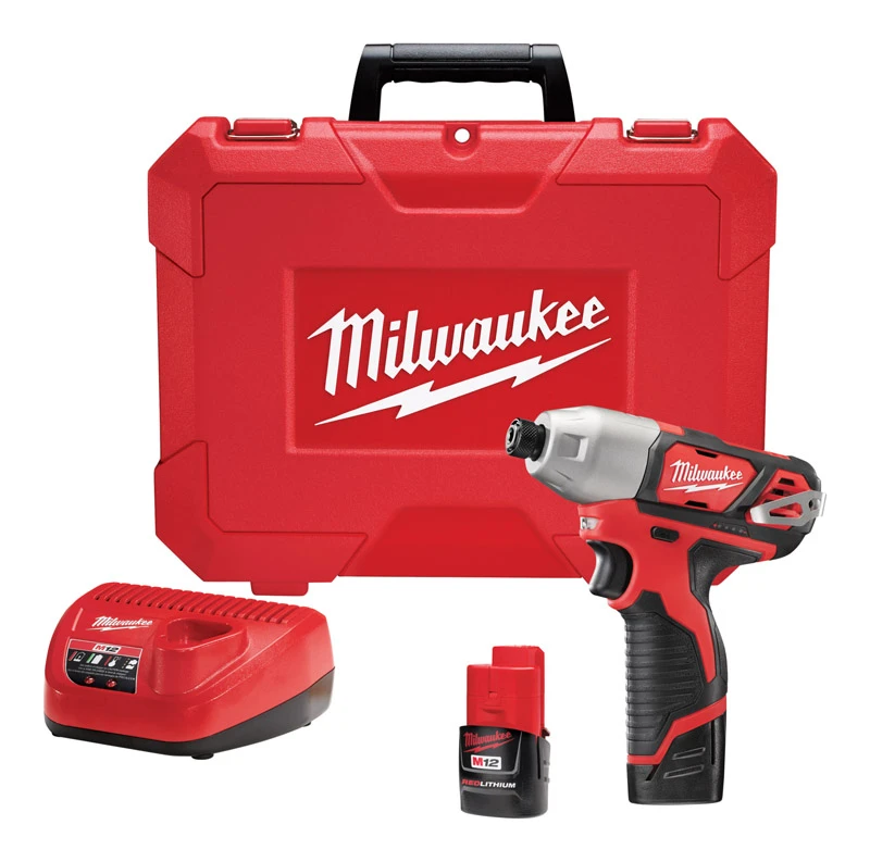 M12 12-Volt Hex Impact Driver Kit, 1/4 In. 2 Batteries & Charger