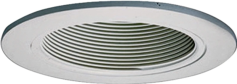 Coilex Baffle, White With White Trim Ring, 4-In.