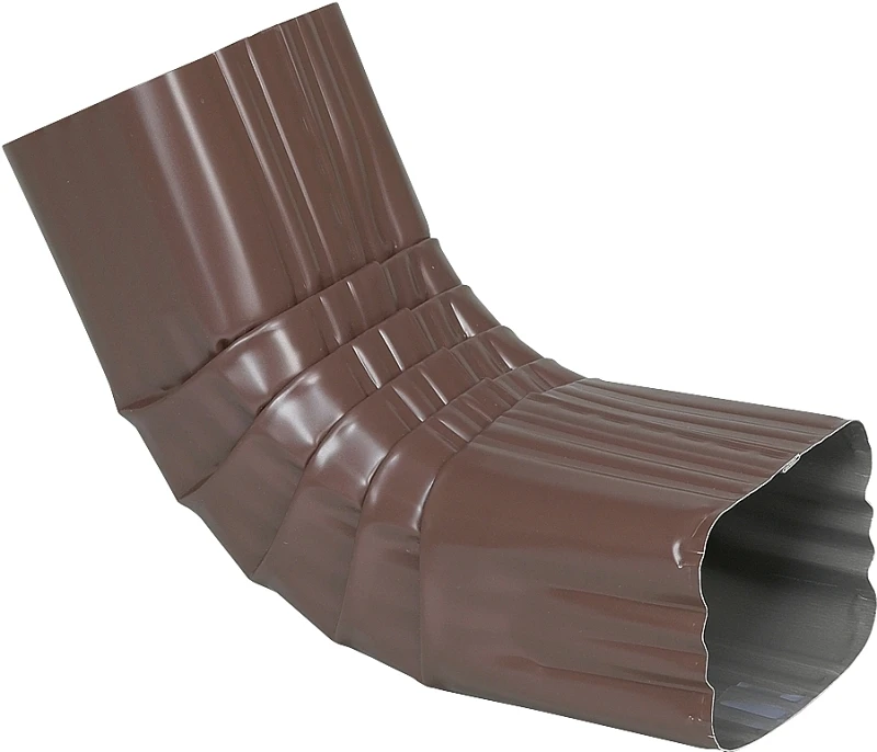 Gutter Front Elbow, Style A, 75 Degree, Brown Aluminum, 2 x 3 In.