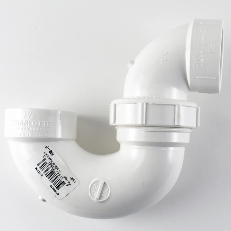 Schedule 40 PVC Adjustable P-Trap With Union, 1-1/2 In.