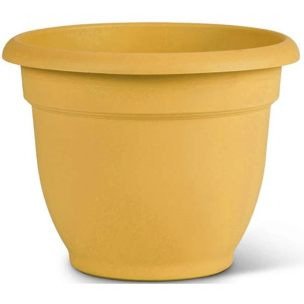 Ariana Planter, Self-Watering, Earthy Yellow Plastic, 10-In.