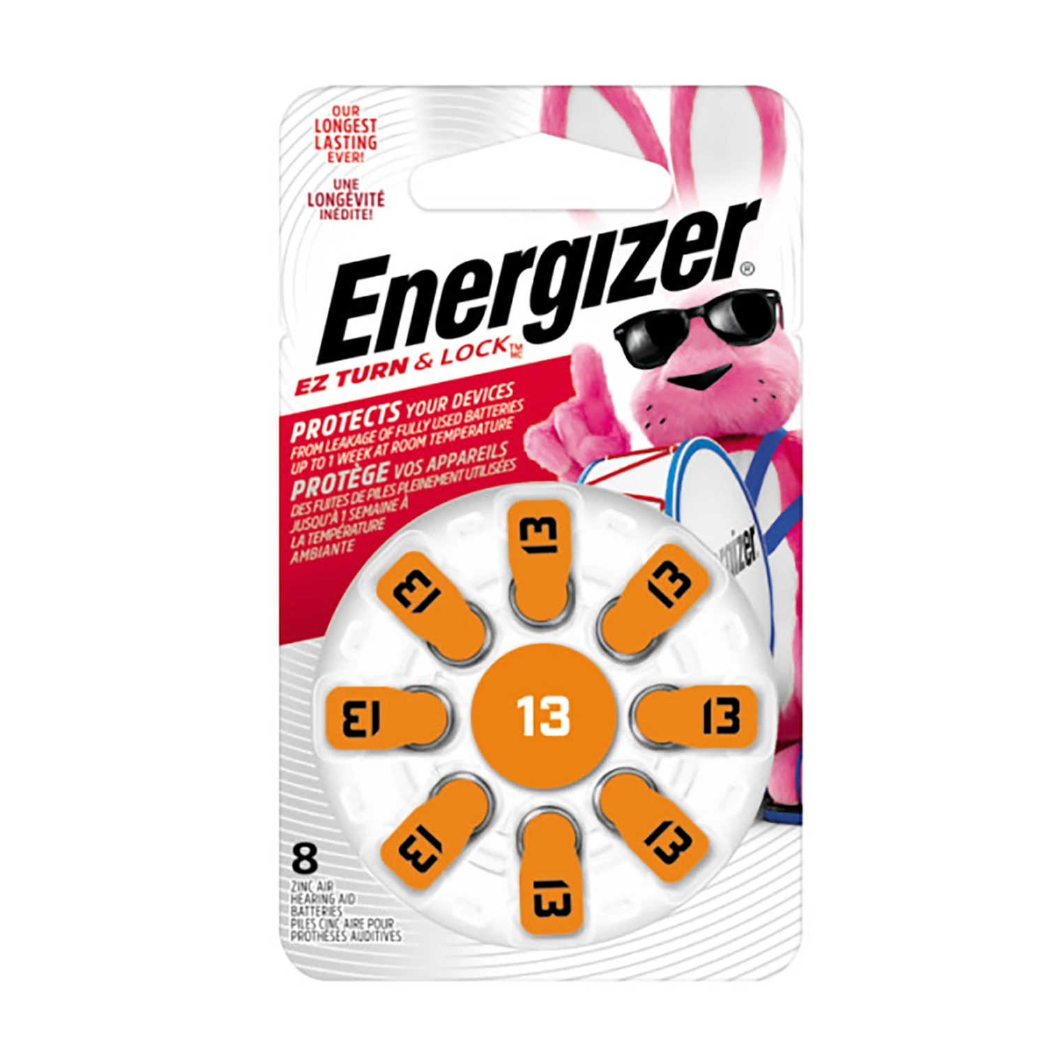 Hearing Aid Batteries, Size 13, Orange Tab, 6-Pk.