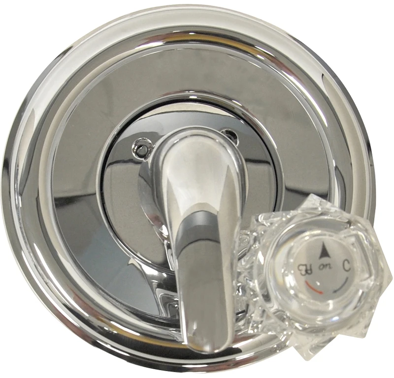 Tub & Shower Trim Kit, For Delta Faucets, Chrome With Acrylic & Metal Handles
