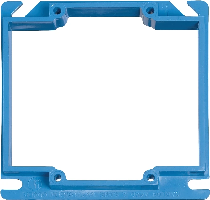 2 Gang PVC Box Cover, 1/2 x 4 In. Square