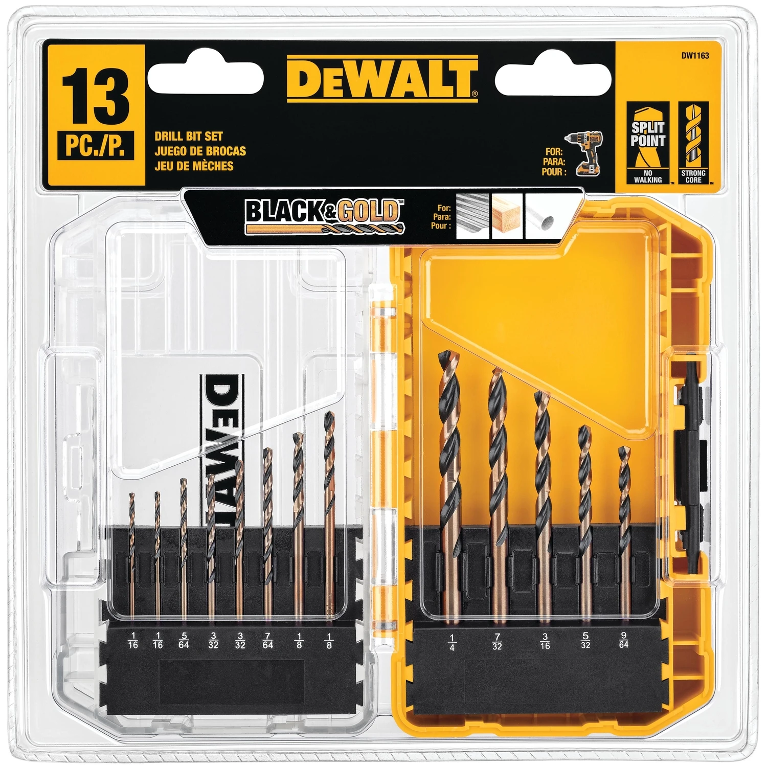 13-Pc. Black Oxide Drill Bit Set