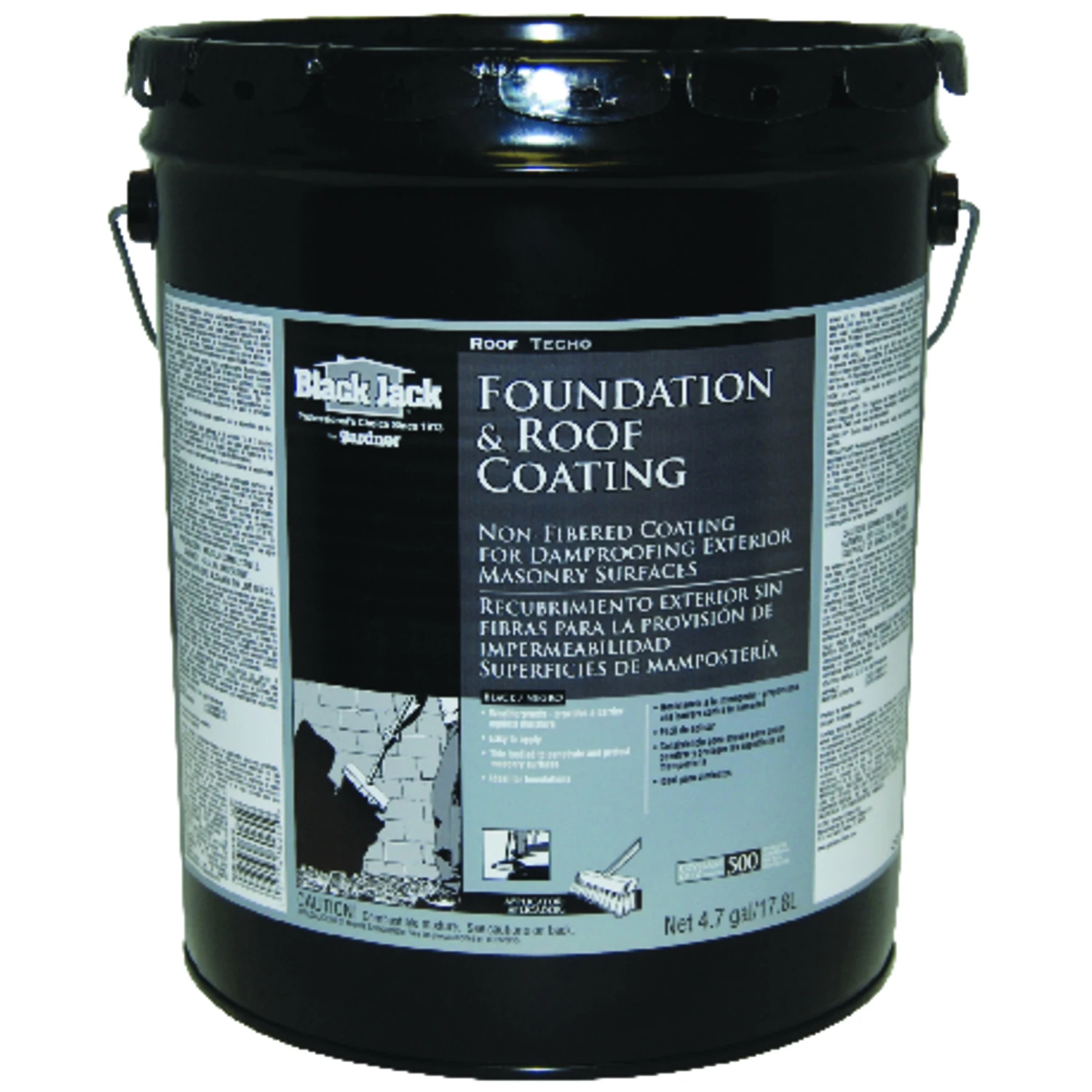 Roof & Foundation Coating, Non Fibered, 4.75-Gallons
