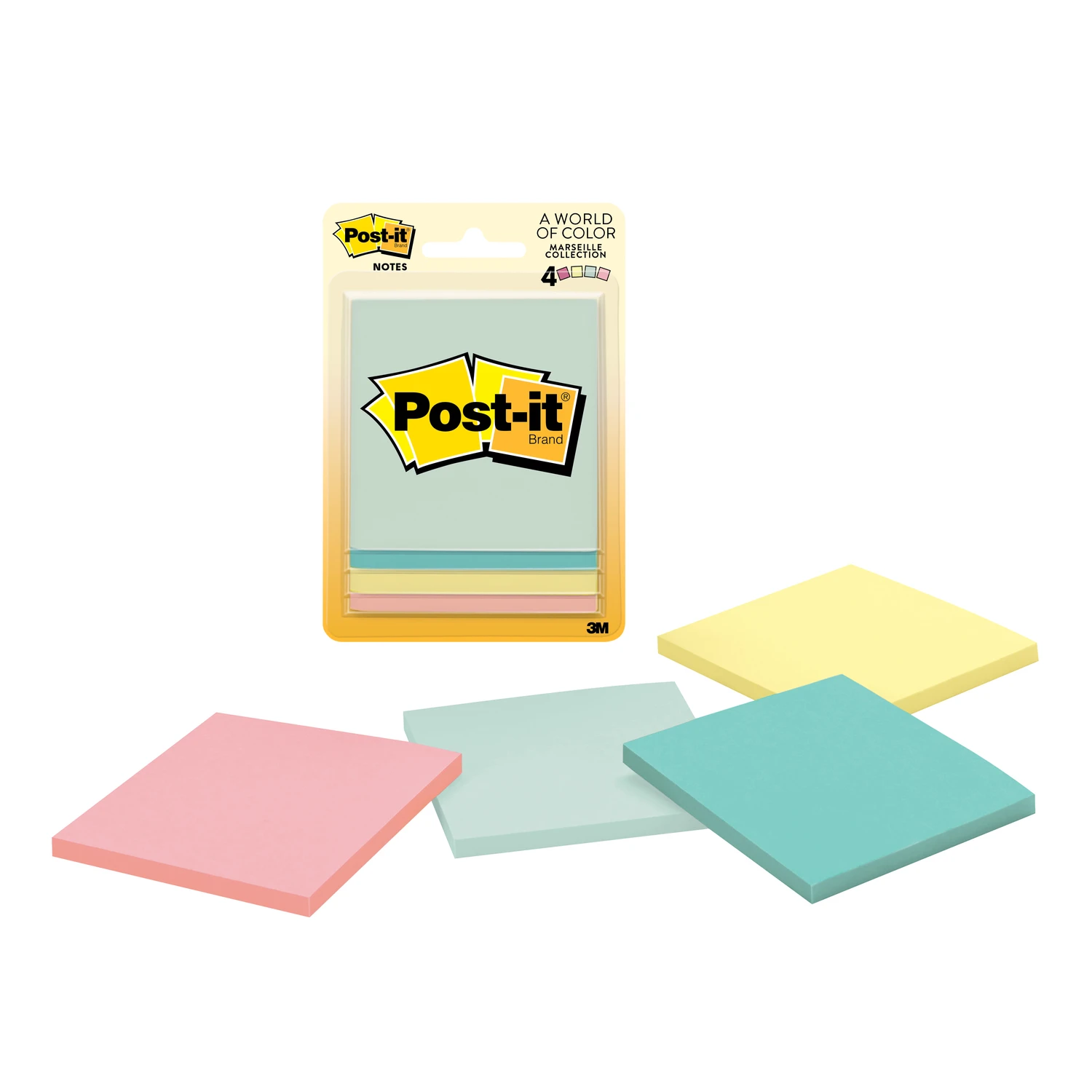 Note Pads, Assorted Colors, 4-Pk.