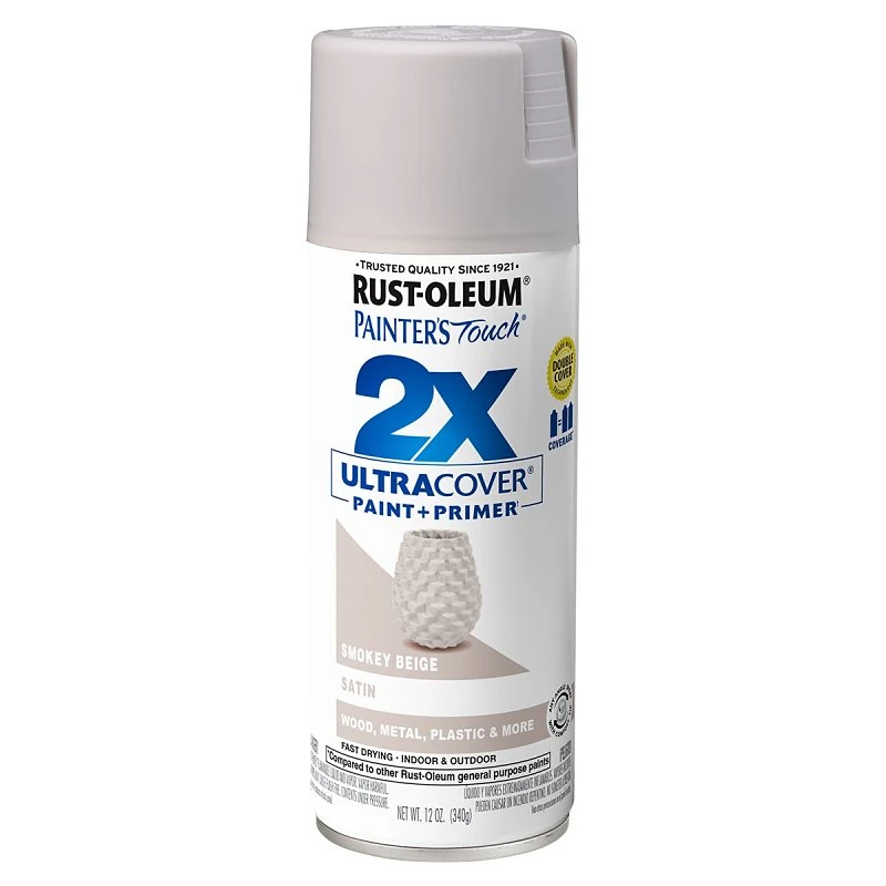 Painter's Touch 2X Spray Paint, Satin Smokey Beige, 12-oz.