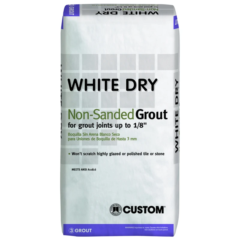 Dry Tile Grout, White, 25 Lbs.