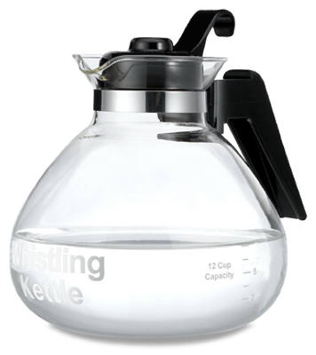 Whistling Tea Kettle, Glass, 12-Cup