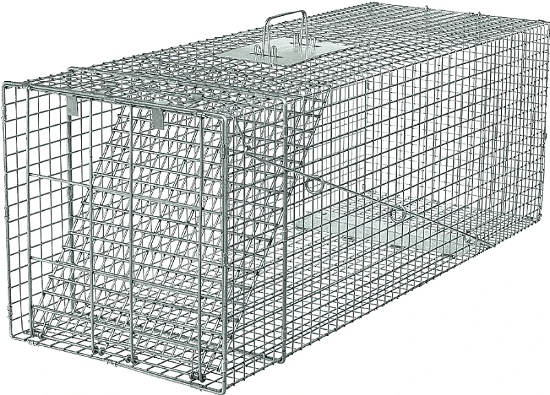 Live Animal Cage Trap, Spring Loaded, 42 x 15 x 15 In.