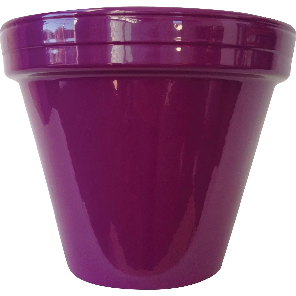Flower Pot, Violet Ceramic, 4.5 x 3.75 In.
