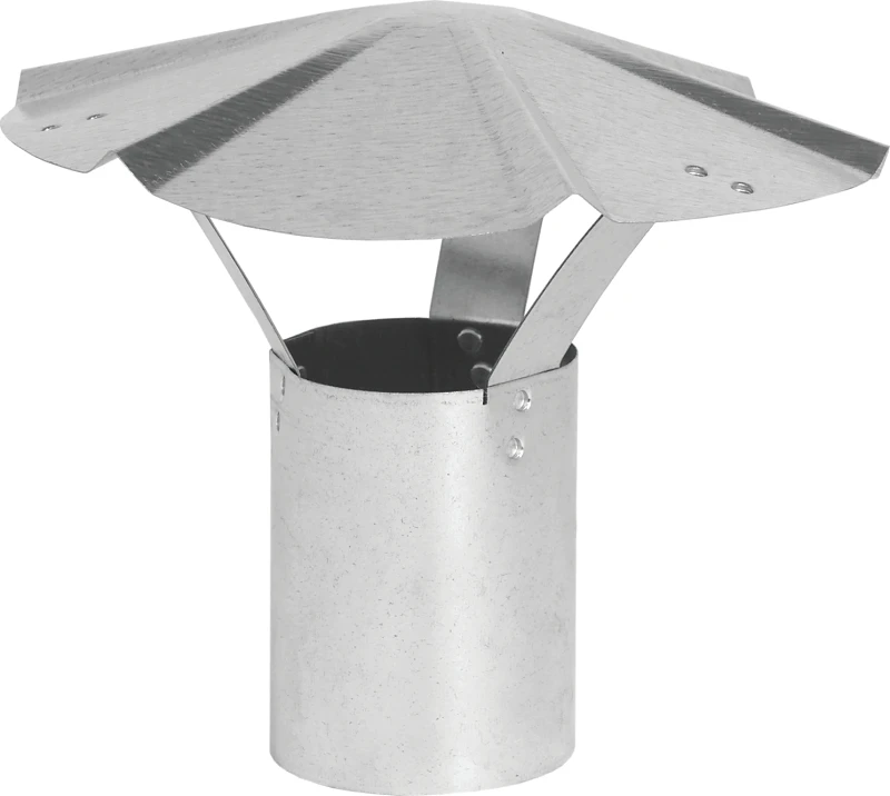 HVAC Duct Pipe Galvanized Round Vent Cap, 5 In.