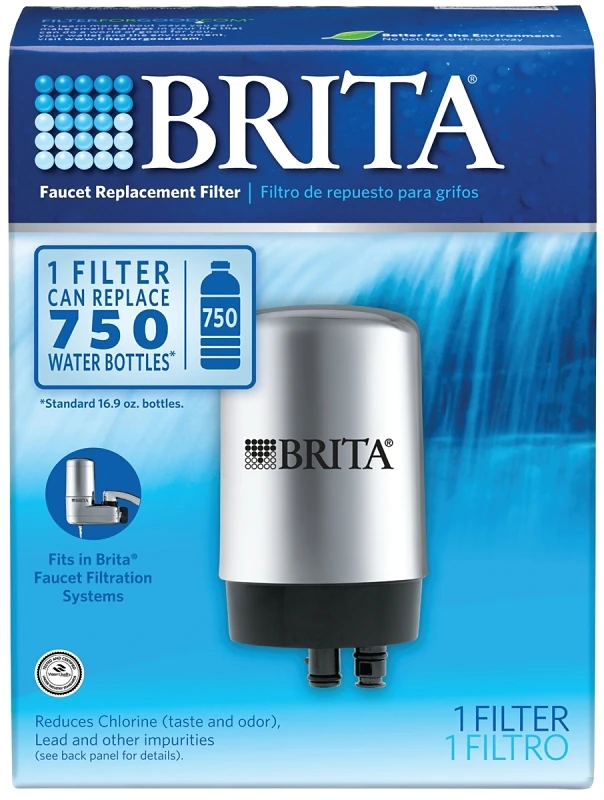 Faucet-Mount Replacement Water Filter, Chrome