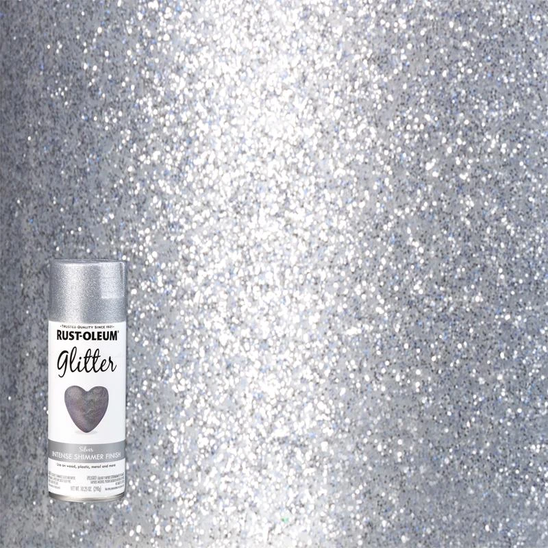 Specialty Glitter Spray Paint, Silver, 10.25-oz.