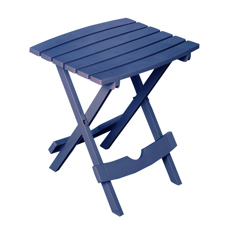 Quikfold Rectangular Blue Polyresin Folding Side Table - Model 8500-36-3735