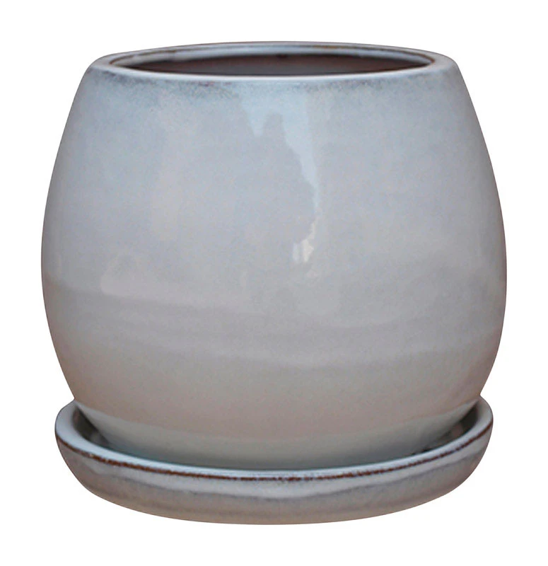 6 In. Artisan Planter, Ceramic, Cream White