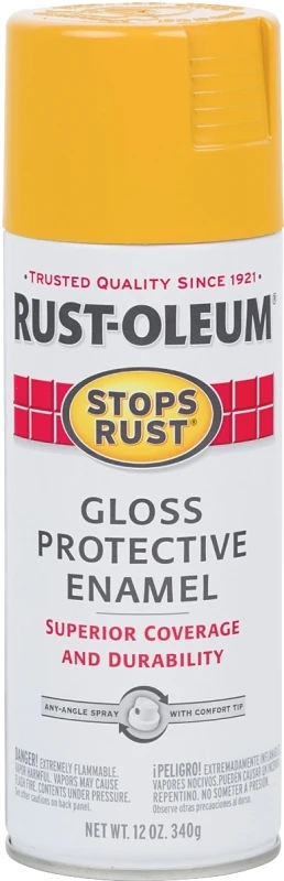 Stops Rust Gloss Spray Paint, Tuscan Sun, 12-oz.
