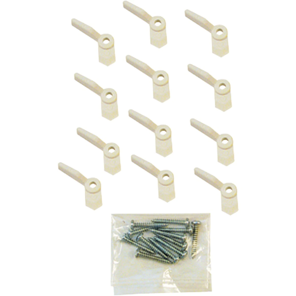 Screen Turn Buttons, White Nylon, 12-Pk.
