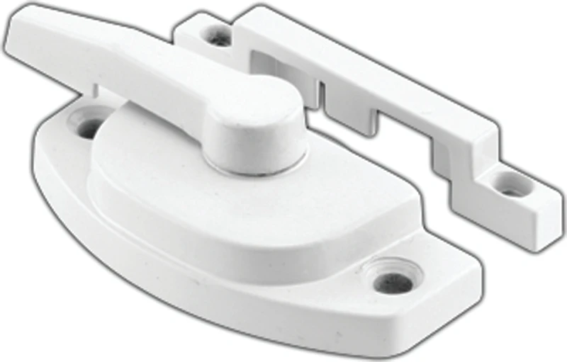 Sash Lock, Diecast Construction, White, Used on Vertical and Horizontal Sliding Windows