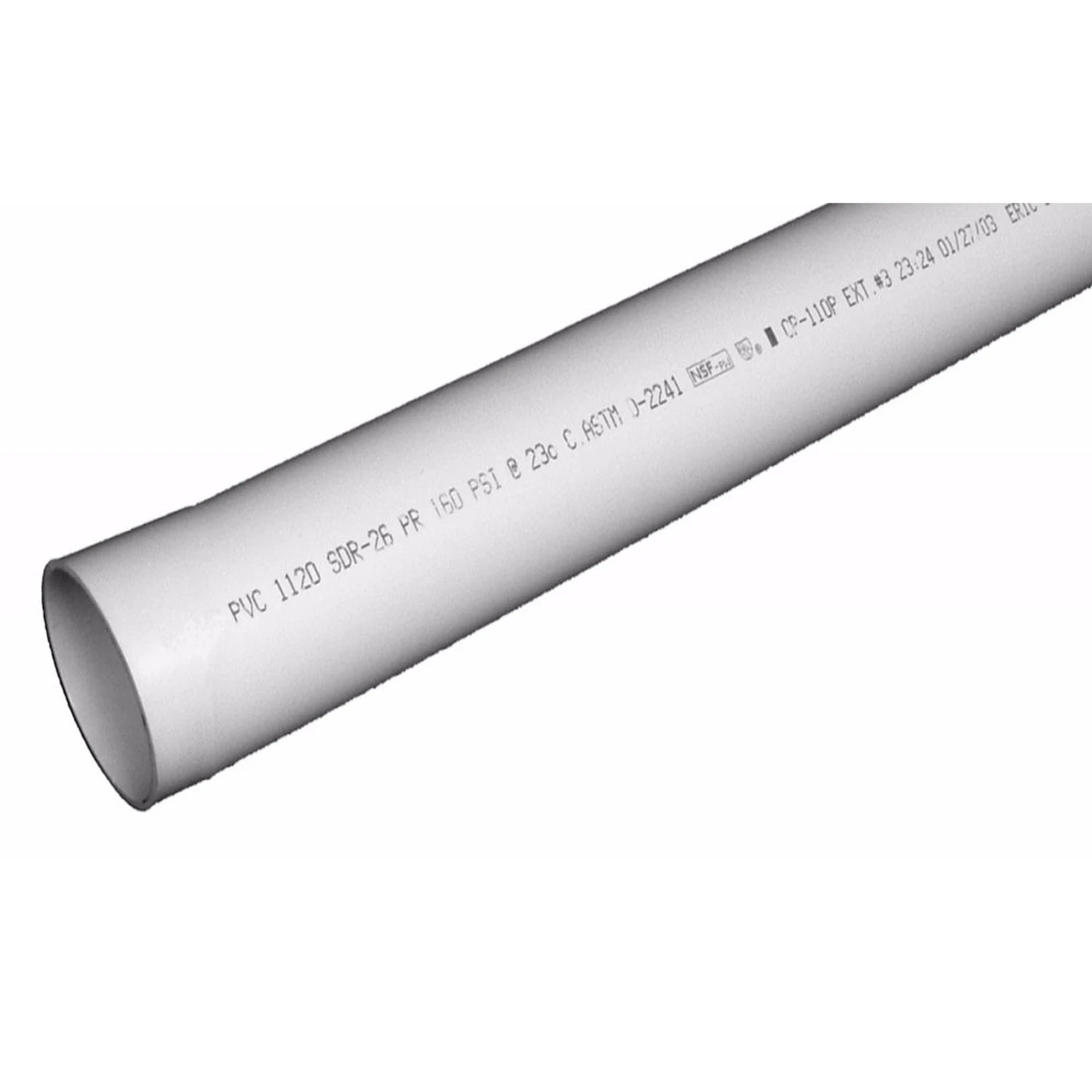 SDR 26 PVC Pressure Pipe, 1-1/4 In. x 10 Ft