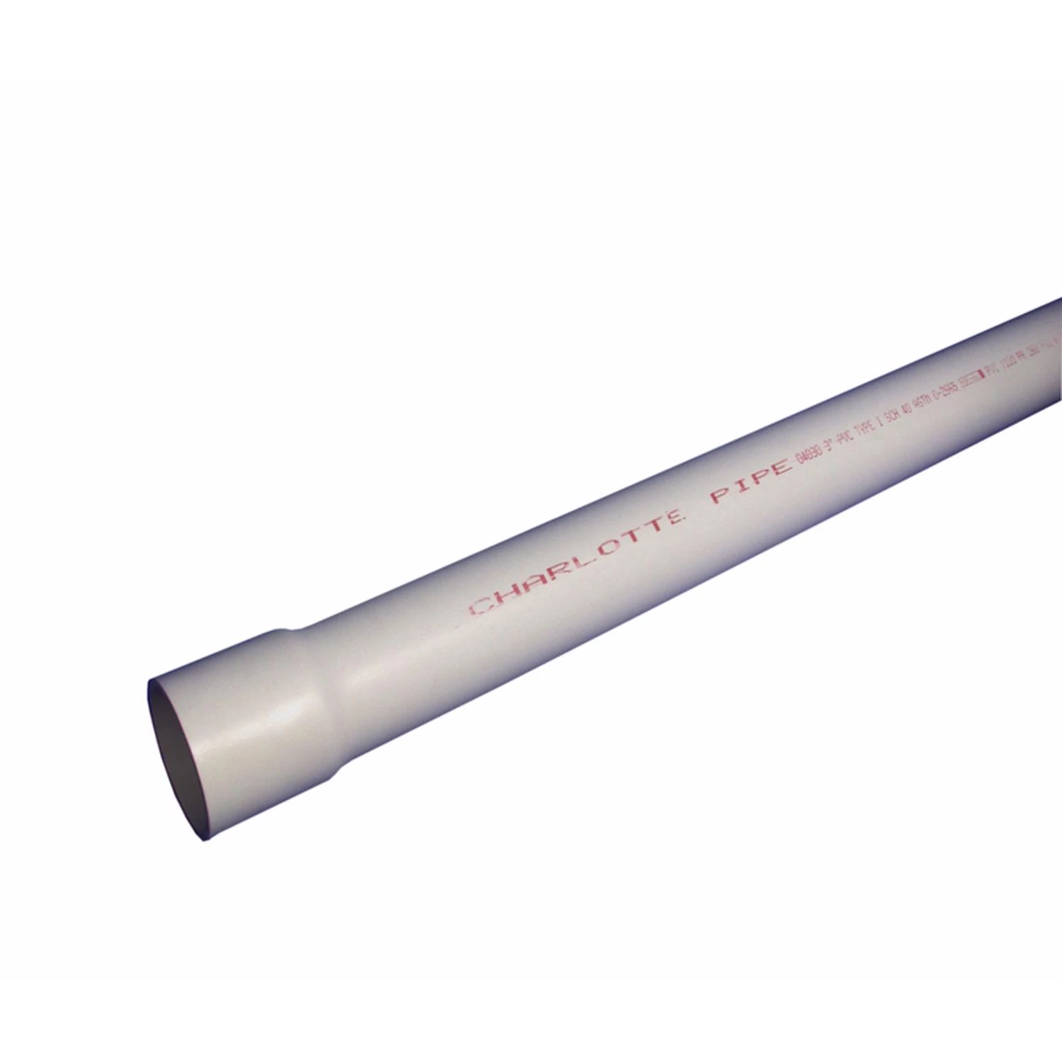 Schedule 40 DWV PVC Pressure Pipe, Bell End, 280 PSI, 2-In x 20 Ft.