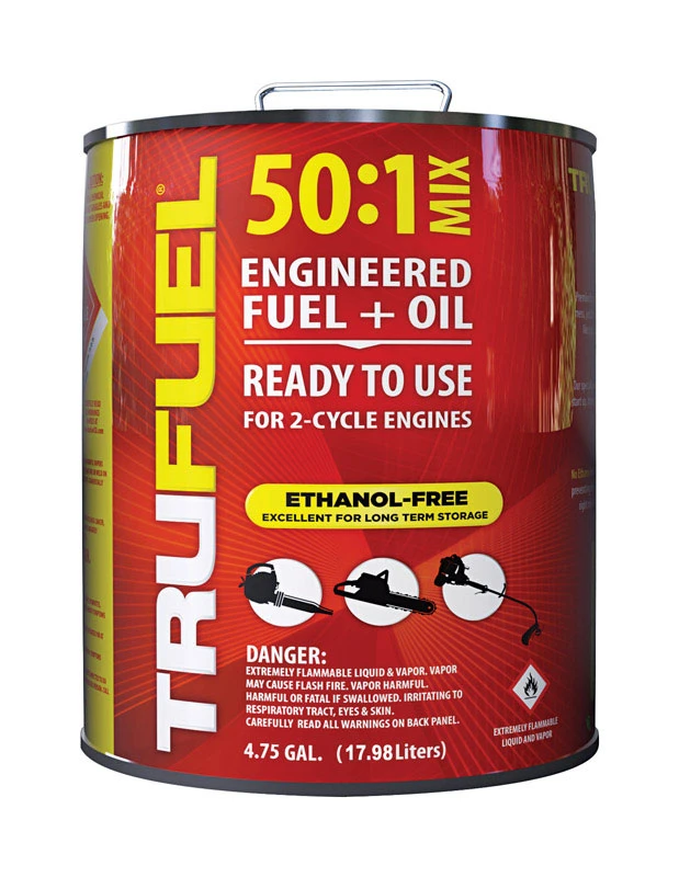 Premixed 50:1 Fuel/Oil, 2-Cycle Engines, 4.75 Gallons.