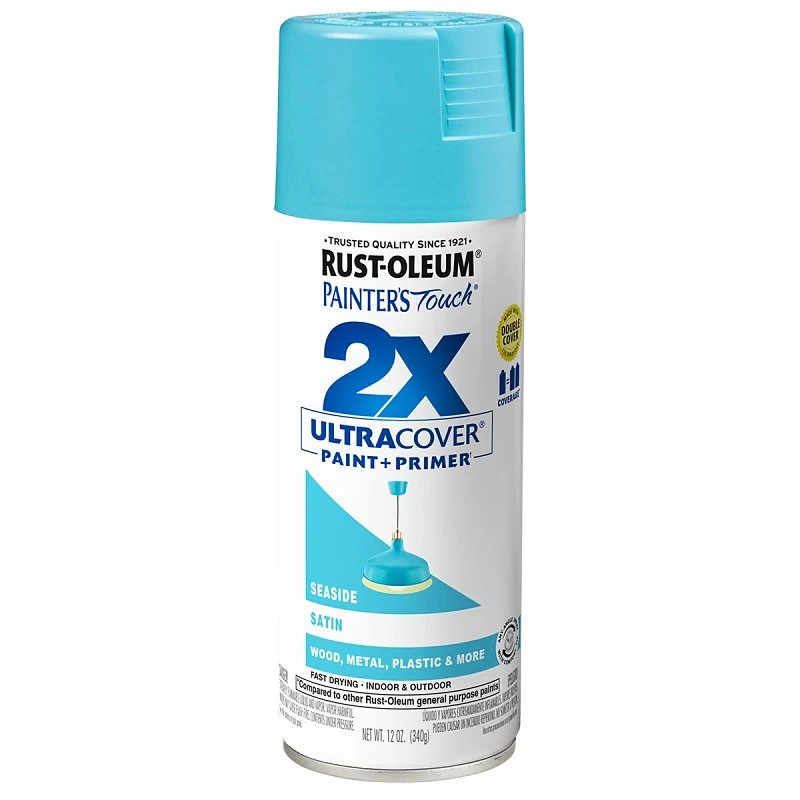 Painter's Touch 2X Spray Paint, Satin Seaside, 12-oz.
