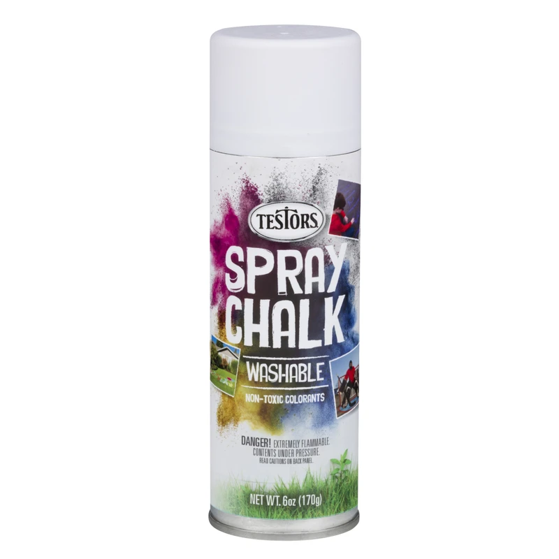 Spray Chalk Paint, Washable, Matte White, 6-oz.