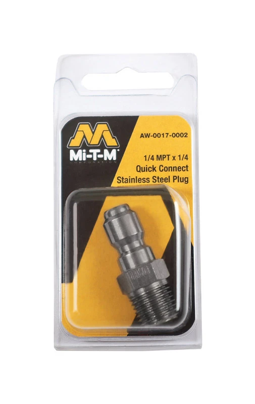 Pressure Washer Quick Connect Plug, 1/4 MNPT x 1/4 In.
