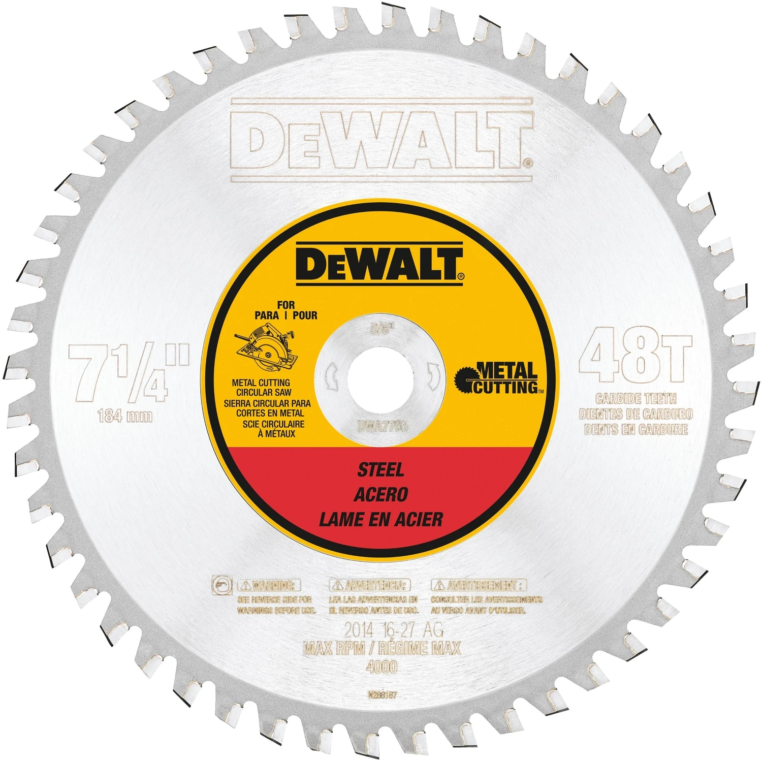Ferrous Metal Cutting Blade, 48-Tooth x 7-1/4 In.