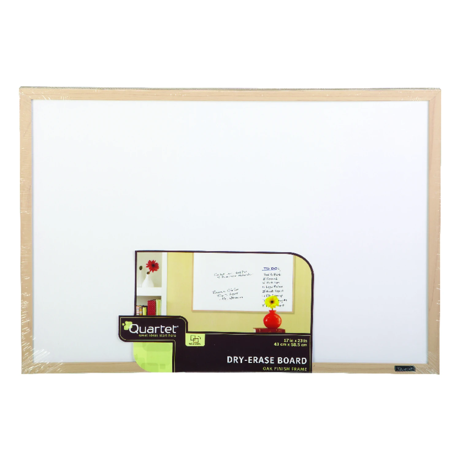Dry Erase Board with Oak Frame, 17 x 23 In.