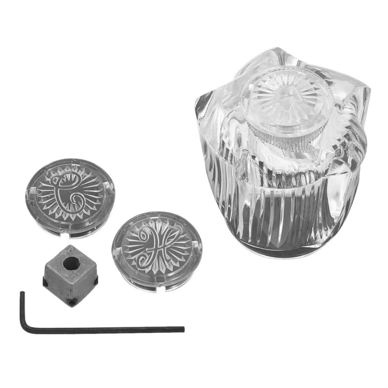 Decorator Fit-All Faucet Handle, Clear