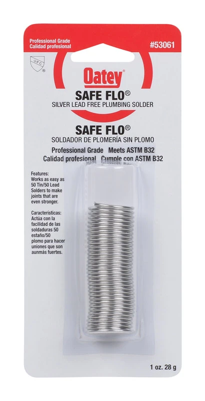 Safe-flo 1 Oz Lead-free Plumbing Wire Solder Silver-bearing 50/50