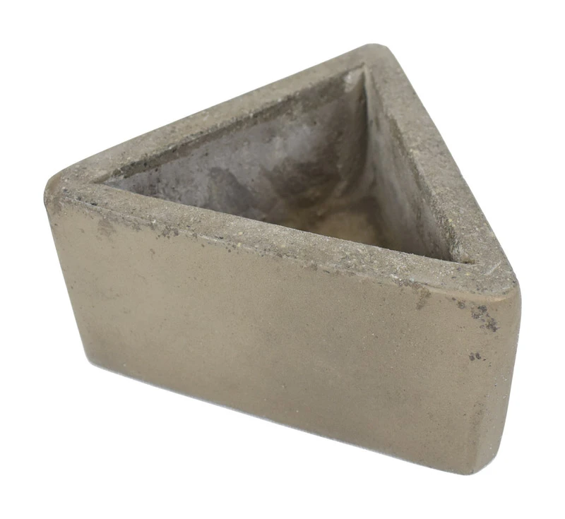 Planter, Triangle, Fiber Cement, 6 x 3.25-In.