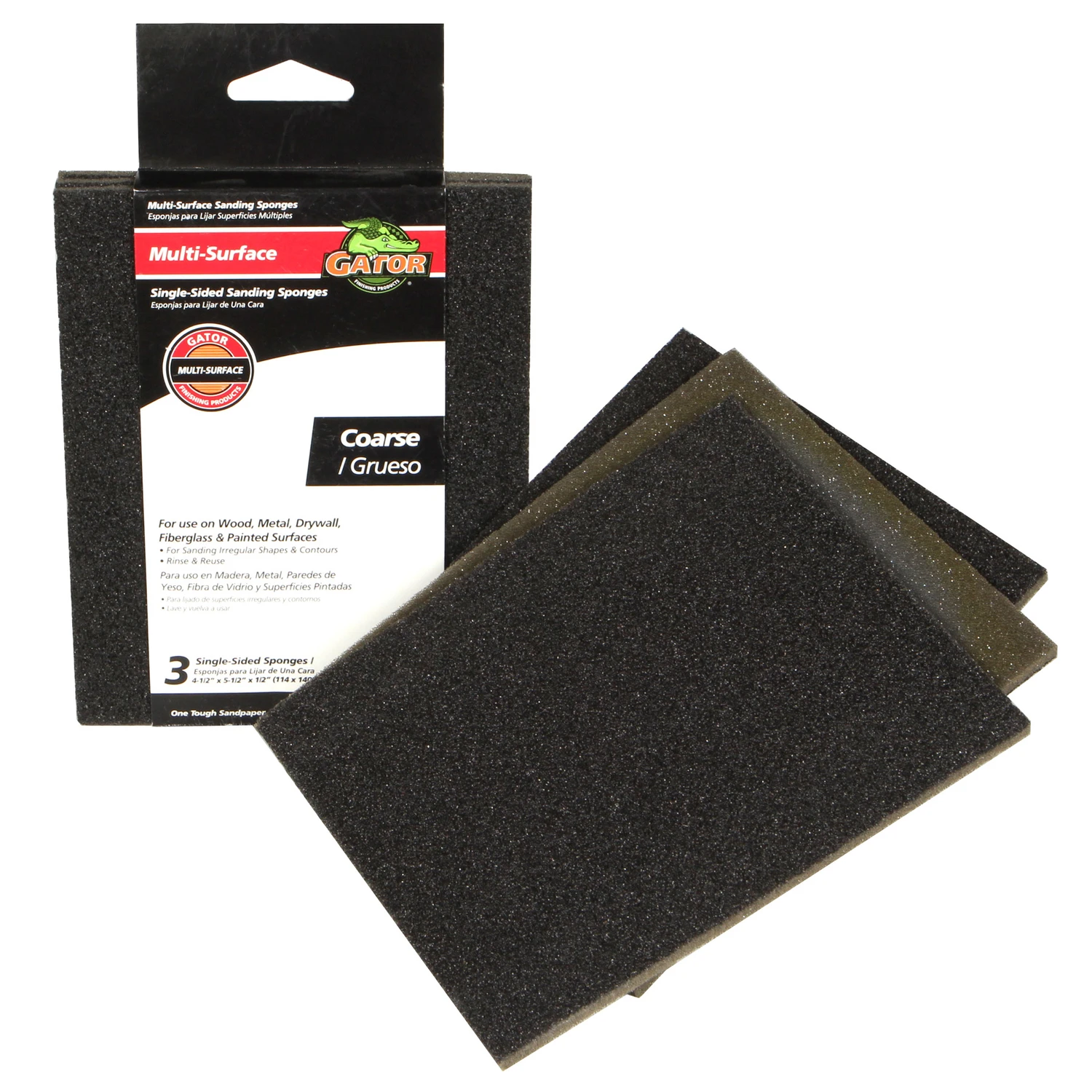 Premium Sanding Pad, 60-Grit, 4.5 x 5.5-In., 3-Pk.