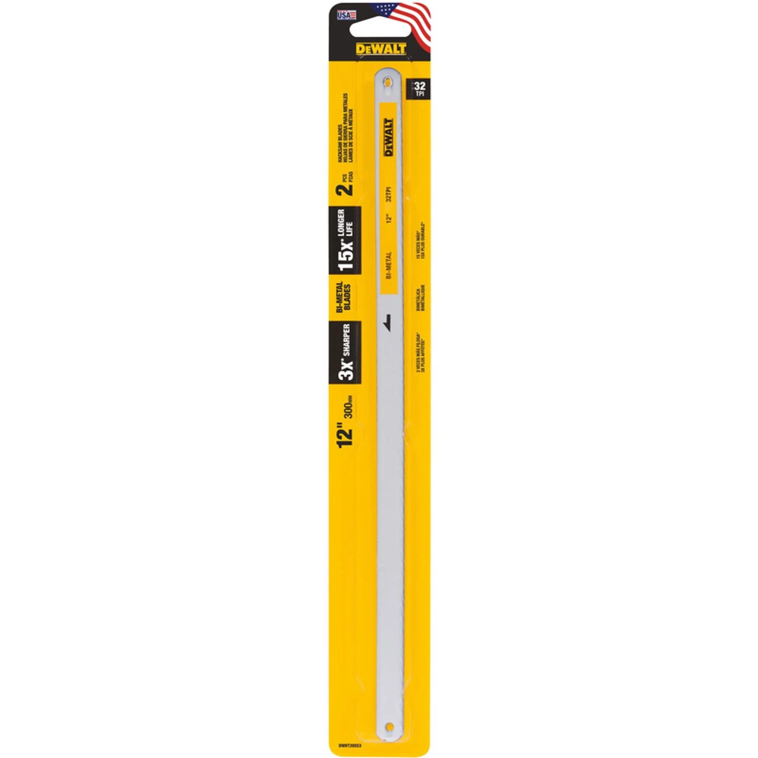Hack Saw Blades, 12 In. x 32 TPI, 2-Pk.