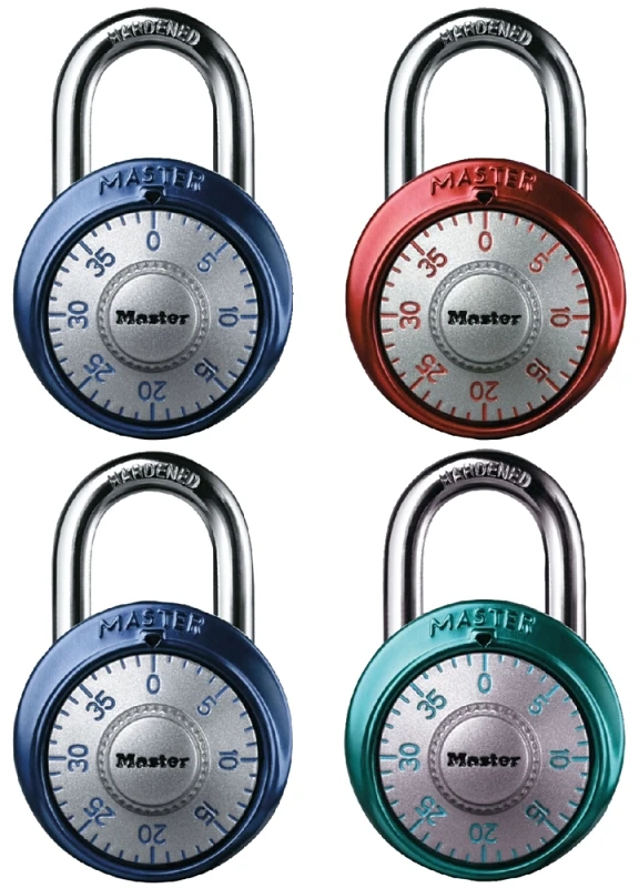 Combination Dial Padlock, 1-7/8-In., Assorted Colors