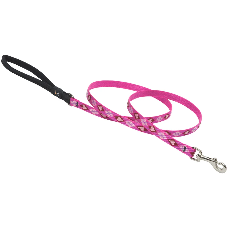 Dog Leash, Pupply Love Pattern, 1/2 In. x 6 Ft.