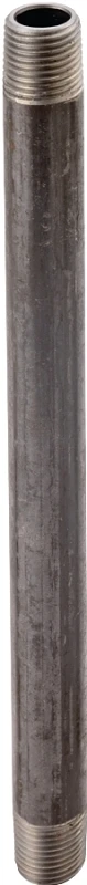 1 Inch X 4 Inch Black Pipe Nipple, Schedule 40, Steel, Male Connection