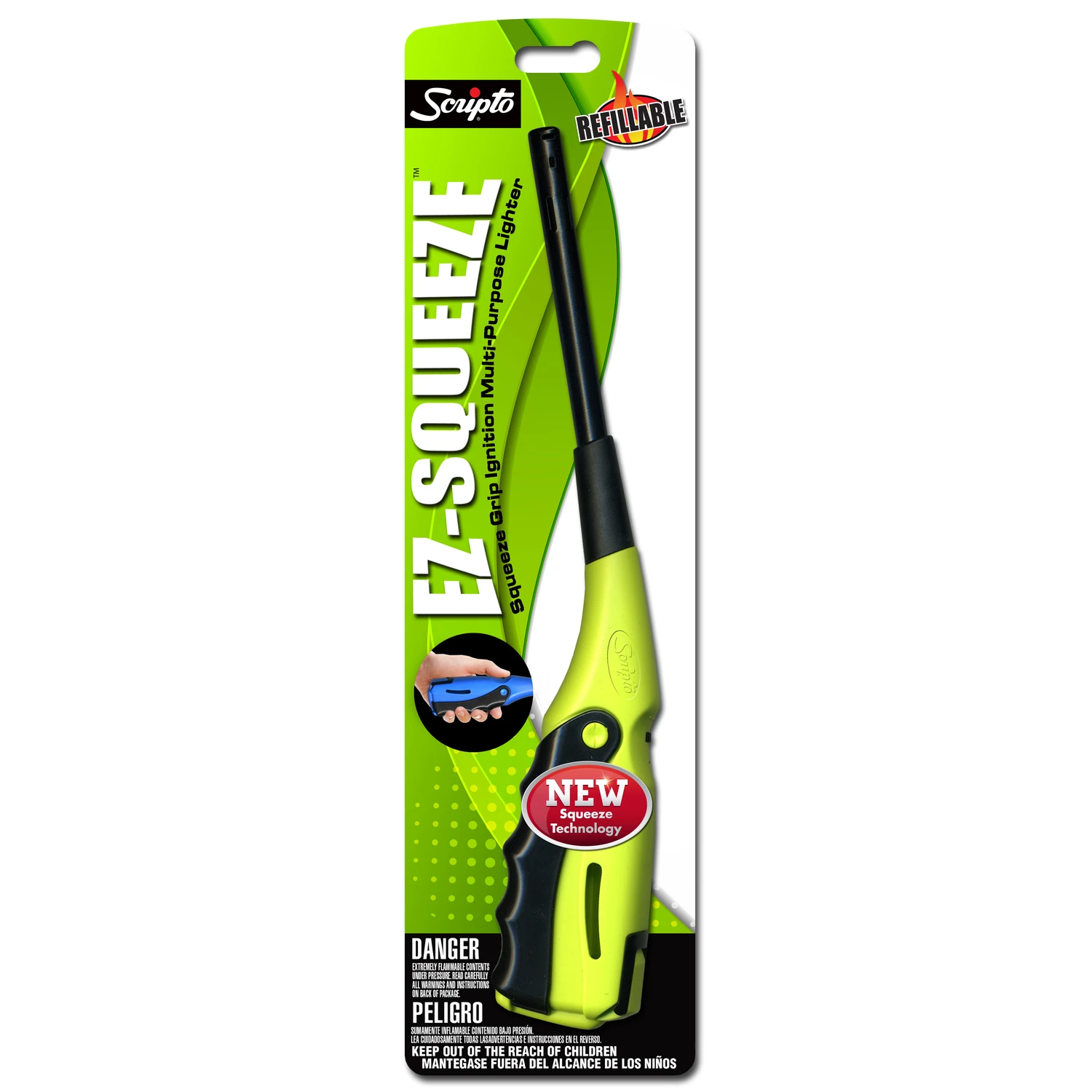 EZ Squeeze Utility Lighter, Assorted Colors