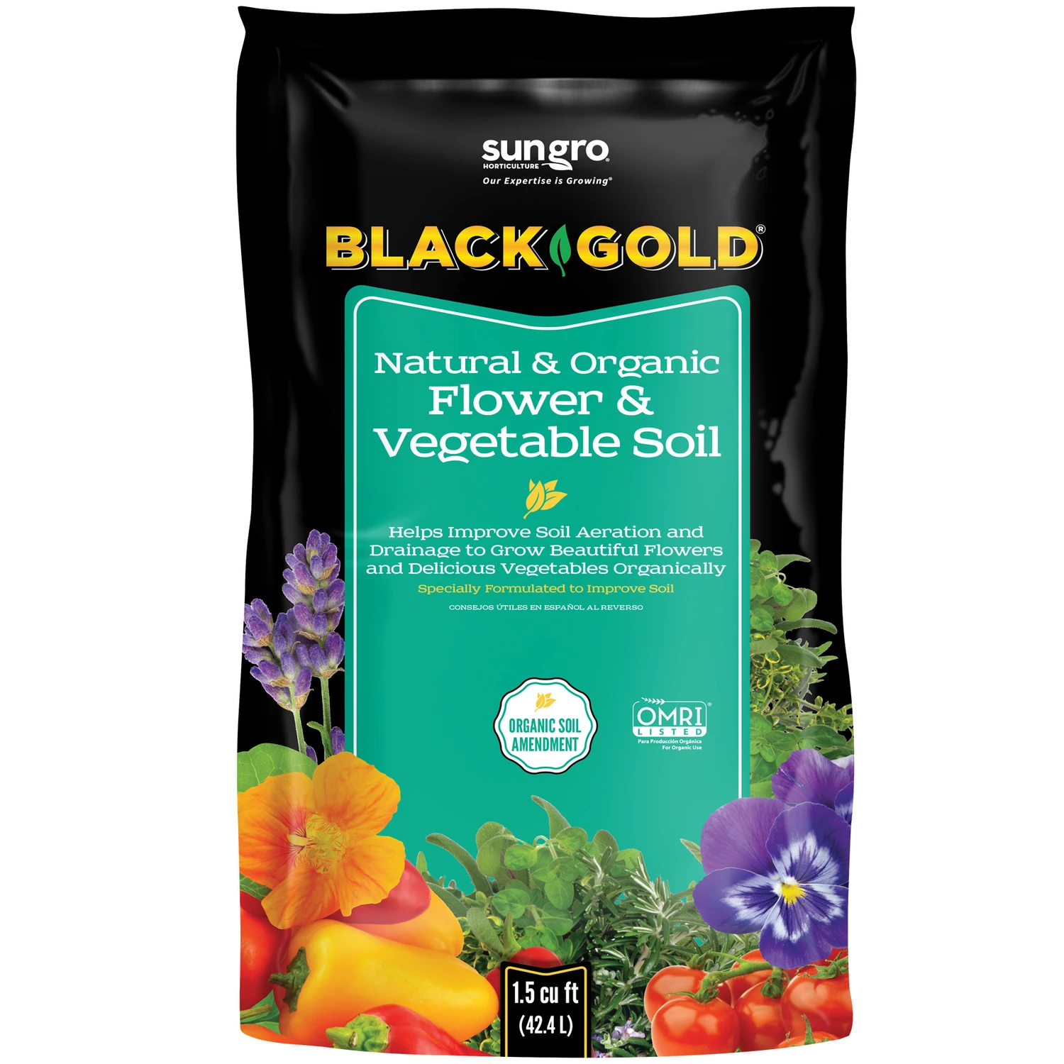 Organic Flower & Vegetable Garden Soil,1.5-Cu. Ft.