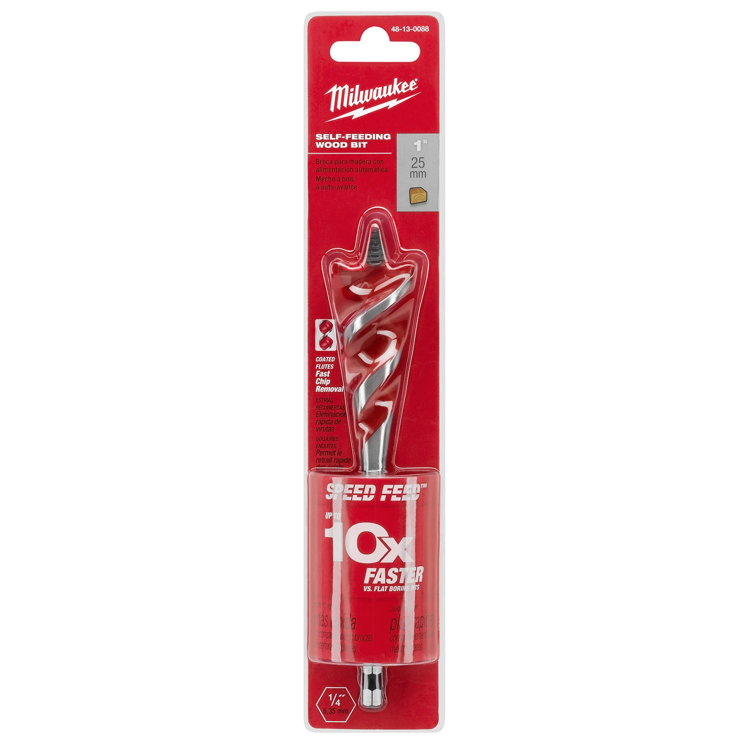 Speed Feed Wood Boring Drill Bit, 1 x 6 In.