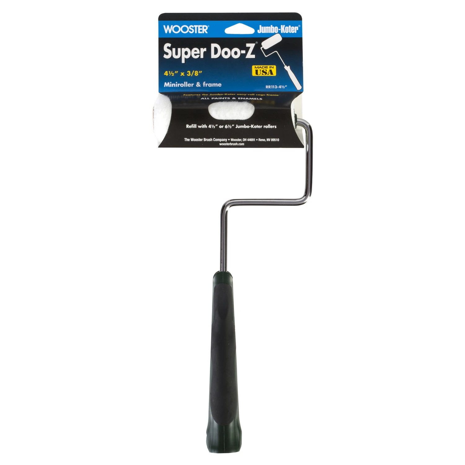Jumbo Koter Super/Dooz Paint Roller Cover & Frame, 4.5-In.