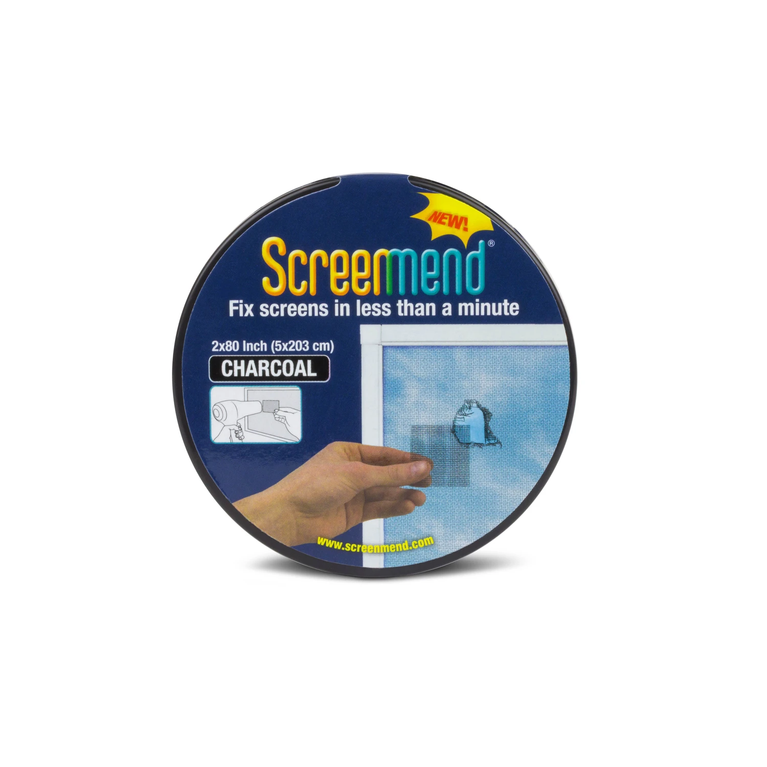 Screenmend Screen Repair, Charcoal, 2 x 80 In. Roll