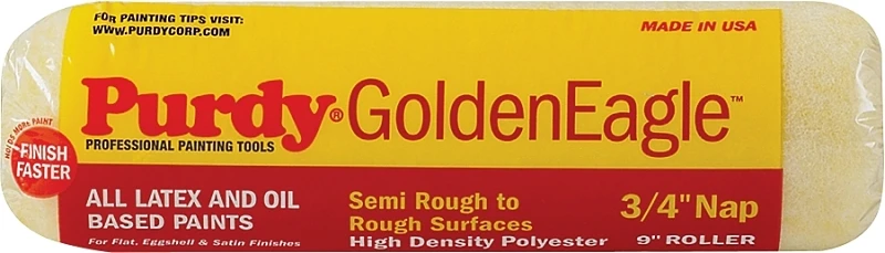 Golden Eagle Paint Roller Cover, 9 x 3/4 In. Nap