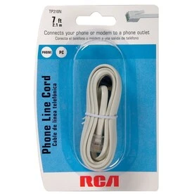 Phone-Line Cord, Ivory, 7-Ft.