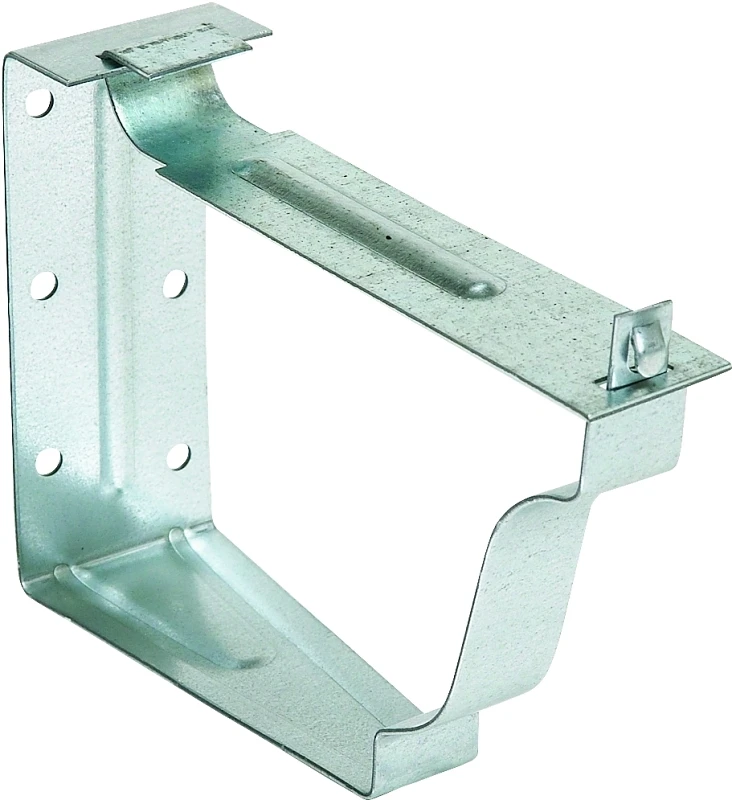 Snap Lok Fascia Bracket, Mill Finish Galvanized Steel, 5 In., 2-Pc.
