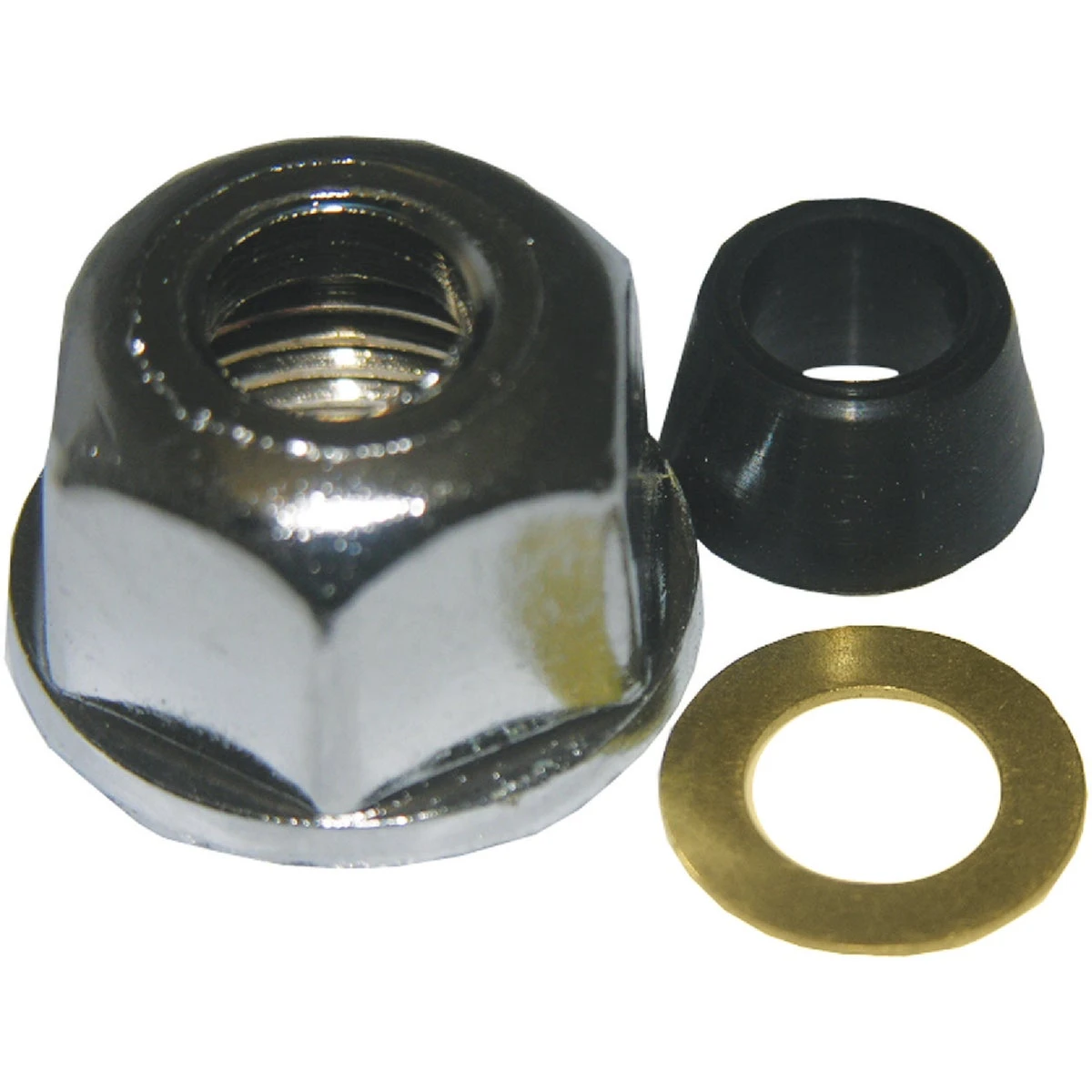 Faucet Chrome Plated Supply Tube Connection Nut 3/8 In. Tube x 41641 In. FIP