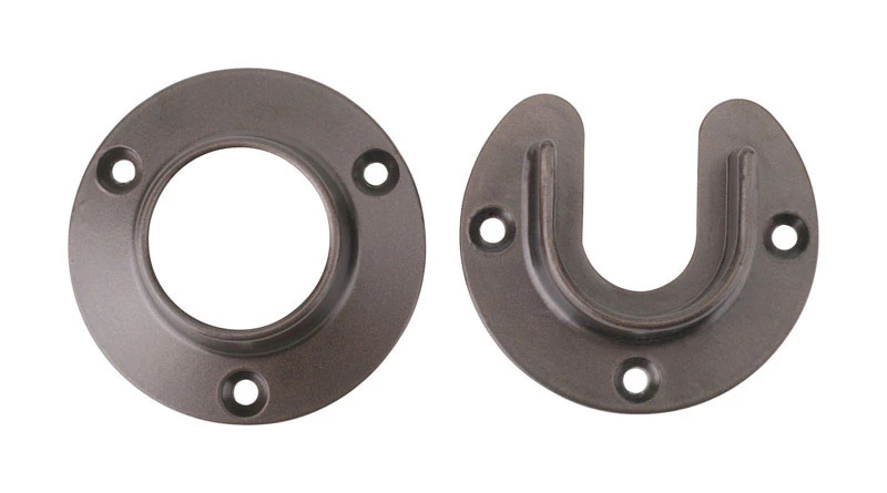 Closet Rod Pole Socket Set, Bronze, Pr.